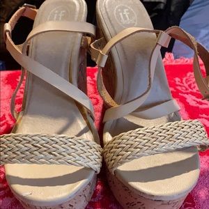 Tan Wedge Sandals